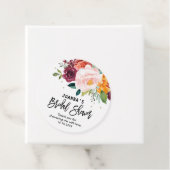 Herbstburgund Blush Bloral Blossom Brautparty Geschenkanhänger (Beispiel)