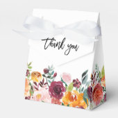 Herbstburgund Blush Bloral Blossom Brautparty Geschenkschachtel (Vorderseite)