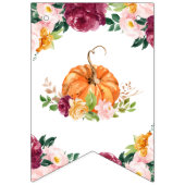 Herbstburgund Kürbis Geburtstagsparty bunte Flagge (Erste Fahne)