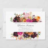 Herbstburgund & Orange Brautparty Einladung (Vorderseite)