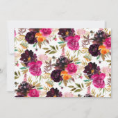 Herbstburgund & Orange Brautparty Einladung (Rückseite)