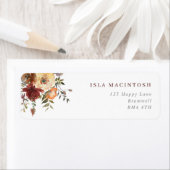 Herbstburgund & Orange Rücksendeadresse (Insitu)