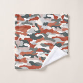 HerbstCamouflage Badhandtuch Set (Waschlappen)