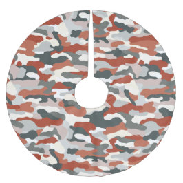 HerbstCamouflage Polyester Weihnachtsbaumdecke