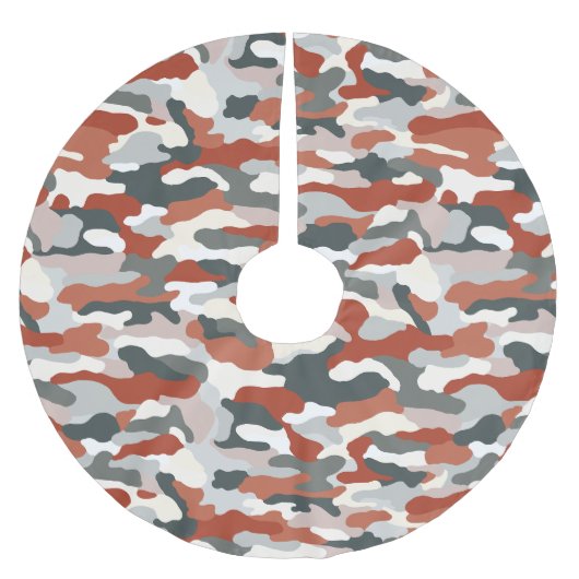 HerbstCamouflage Polyester Weihnachtsbaumdecke (Vorderseite)