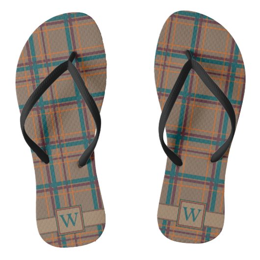 Herbstchic Kariert Flip Flops Badesandalen (Fußbett)