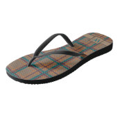 Herbstchic Kariert Flip Flops Badesandalen (Schrägansicht)