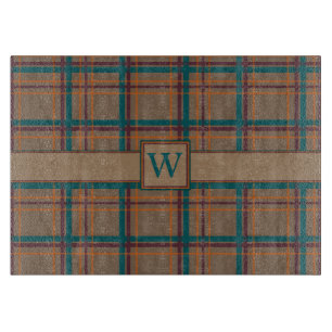 Herbstchic Kariert Glass Cutting Board Schneidebrett