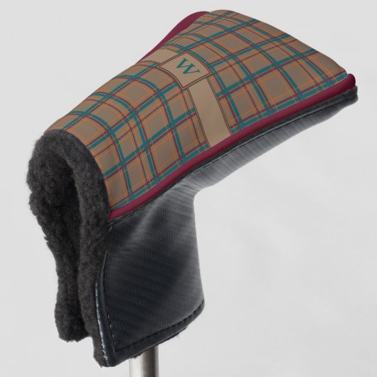Herbstchic Kariert Putter Cover Golf Headcover (3/4 Vorderseite)