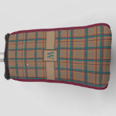 Herbstchic Kariert Putter Cover Golf Headcover (Vorderseite)