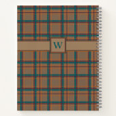 Herbstchic Kariert Spiral Notebook Notizblock (Rückseite)