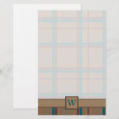 Herbstchic Kariert Stationery Briefpapier (Vorne/Hinten)