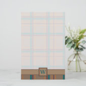Herbstchic Kariert Stationery Briefpapier (Stehend Vorderseite)