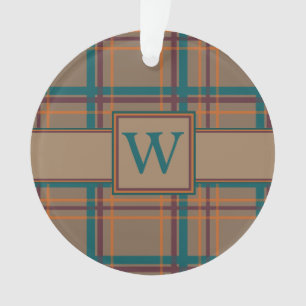 Herbstchic Karierte Acrylschmuck Ornament
