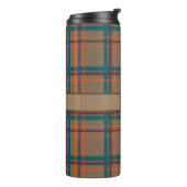 Herbstchic-karierte thermische Trommel Thermosbecher (Nach links gedreht)