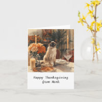 Herbstchic Siamese Cat hostess cat at dinner