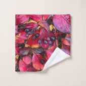 Herbstchokirschen - Badetuch-Set Badhandtuch Set (Waschlappen)