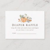 Herbstcoffee Baby Dusche | Windelrumpf Begleitkarte (Vorderseite)