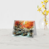 Herbstcreme mit benutzerdefiniertem Text Karte (Gelbe Blume)