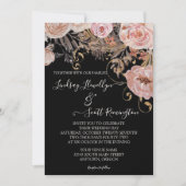 Herbstcreme Rose Einladung (Vorderseite)