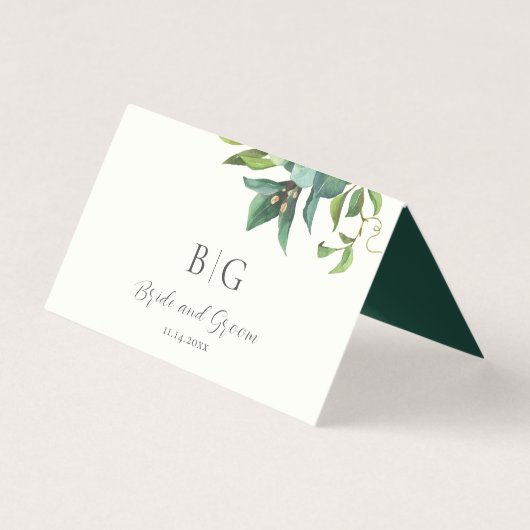 Herbstcreme-Rose und Deep Emerald Green (Rückseite)