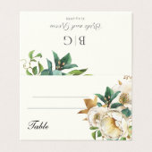 Herbstcreme-Rose und Deep Emerald Green (Außenseite Aufgefaltet)