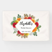 Herbstdahlia Floral Fall Brautparty Banner (Horizontal)