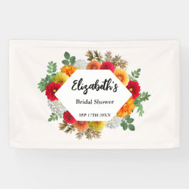 Herbstdahlia Floral Fall Brautparty Banner