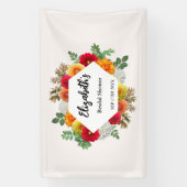 Herbstdahlia Floral Fall Brautparty Banner (Vertikal)