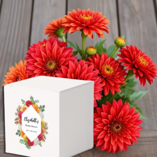 Herbstdahlia Floral Fall Brautparty Geschenkschachtel