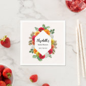 Herbstdahlia Floral Fall Brautparty Serviette (Beispiel)