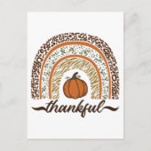Herbstdankend Pumpkin Pie Rainbow Erntedank Postkarte (Vorderseite)