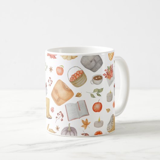 Herbstdekor-Erntedank Personalisiert Kaffeetasse (VorderseiteRechts)