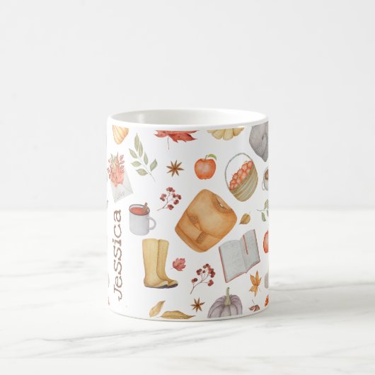 Herbstdekor-Erntedank Personalisiert Kaffeetasse (Mittel)