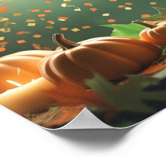 Herbstdekor Halloween-Poster Poster (Ecke)