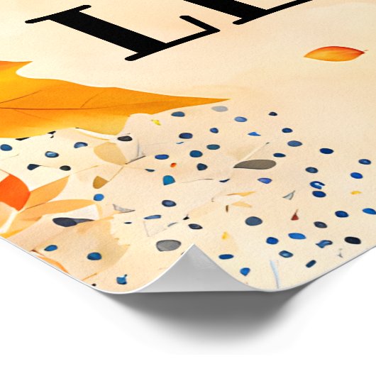 Herbstdekor: Herbstbrise & Herbstblätter Herbst Pr Poster (Ecke)