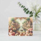 Herbstdekor im Frühjahr | Saisonale Cosy Vibes Begleitkarte (Stehend Vorderseite)