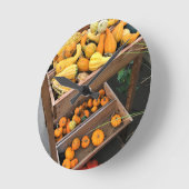 Herbstdekor Runde Wanduhr (Winkel)