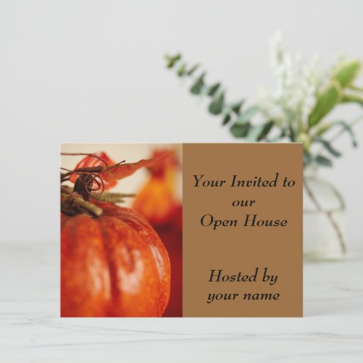 Herbstdekoration - einladung (Stehend Vorderseite)