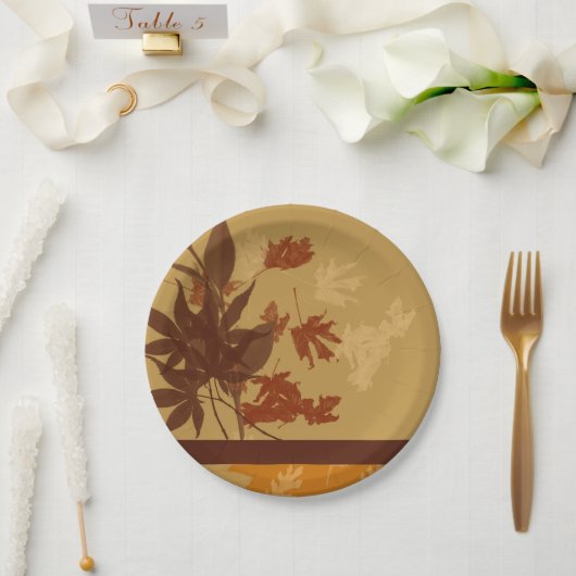 Herbstdekoration Pappteller (Hochzeit)