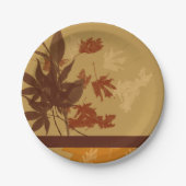 Herbstdekoration Pappteller (Vorderseite)