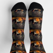 Herbstdekoration Tisch Kürbis Frucht Getränk Socken (Oben)