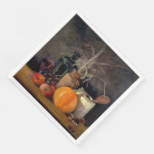 Herbstdekorationen am Tisch, Kürbis, Früchte, Getr Serviette (Ecke)