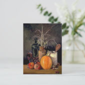 Herbstdekorationen auf Tabelle Postkarte (Stehend Vorderseite)
