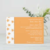 Herbstdekorative Blätter Einladung (Stehend Vorderseite)