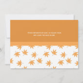 Herbstdekorative Blätter Einladung (Rückseite)