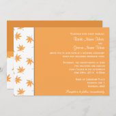 Herbstdekorative Blätter Einladung (Vorne/Hinten)