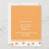 Herbstdekorative Blätter Einladung (Rückseite)