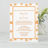 Herbstdekorative Blätter Einladung (Stehend Vorderseite)