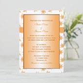 Herbstdekorative Blätter Einladung (Stehend Vorderseite)